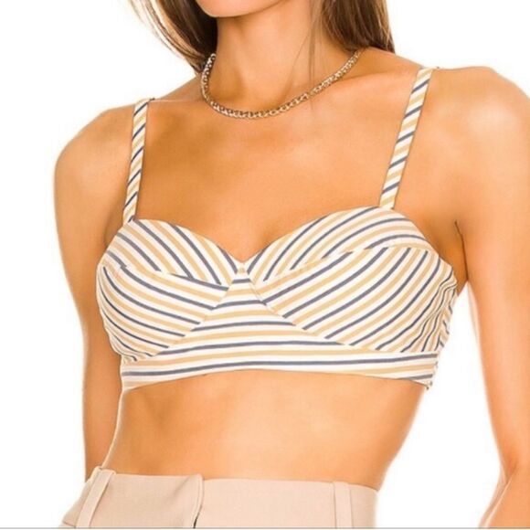 NWT Favorite Daughter Ex-Boyfriend Stripe Bra Top size XL - Picture 11 of 11